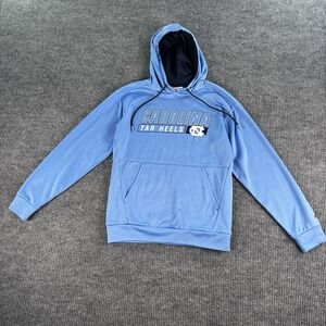North Carolina Tar Heels Hoodie Men Small Blue Champion Team NCAA Spell Out Logo